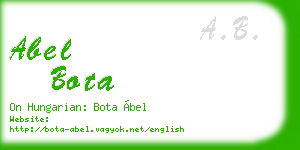 abel bota business card