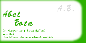 abel bota business card